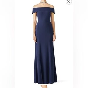 Laundry By Shelli Segal Navy Blue Maxi Dress